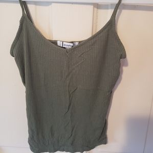 Jennyfer Ribbed Olive Tank